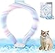 犬 クールネック 首冷やす ペット用 ネッククーラー【18℃凍結 瞬間冷感 ボダン付き 夜光効果】 冷感リング ひんやりリング 軽量タイプ クールリング 冷え首輪 氷結ベルト 犬散歩 子犬 猫用 ペット 暑さ対策 夏用品 アウトドアグ 繰り返し使用 小型犬 中型犬グラデーション S