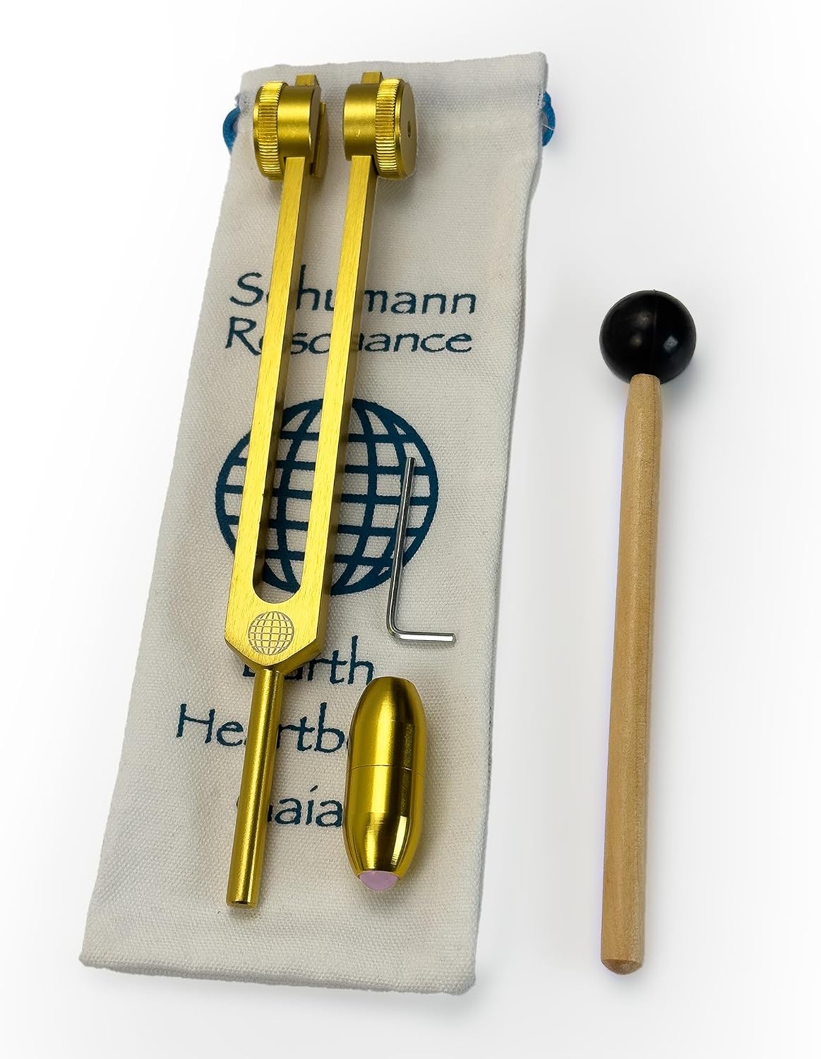 93.96Hz Schumann Tuning Fork with Gemstone Boot Extender Handle Rose Quartz-Sound Healing and Biofield Harmonization - Sound Therapy Tools, Sound Healing Instruments – Gemstone Boot | Gold
