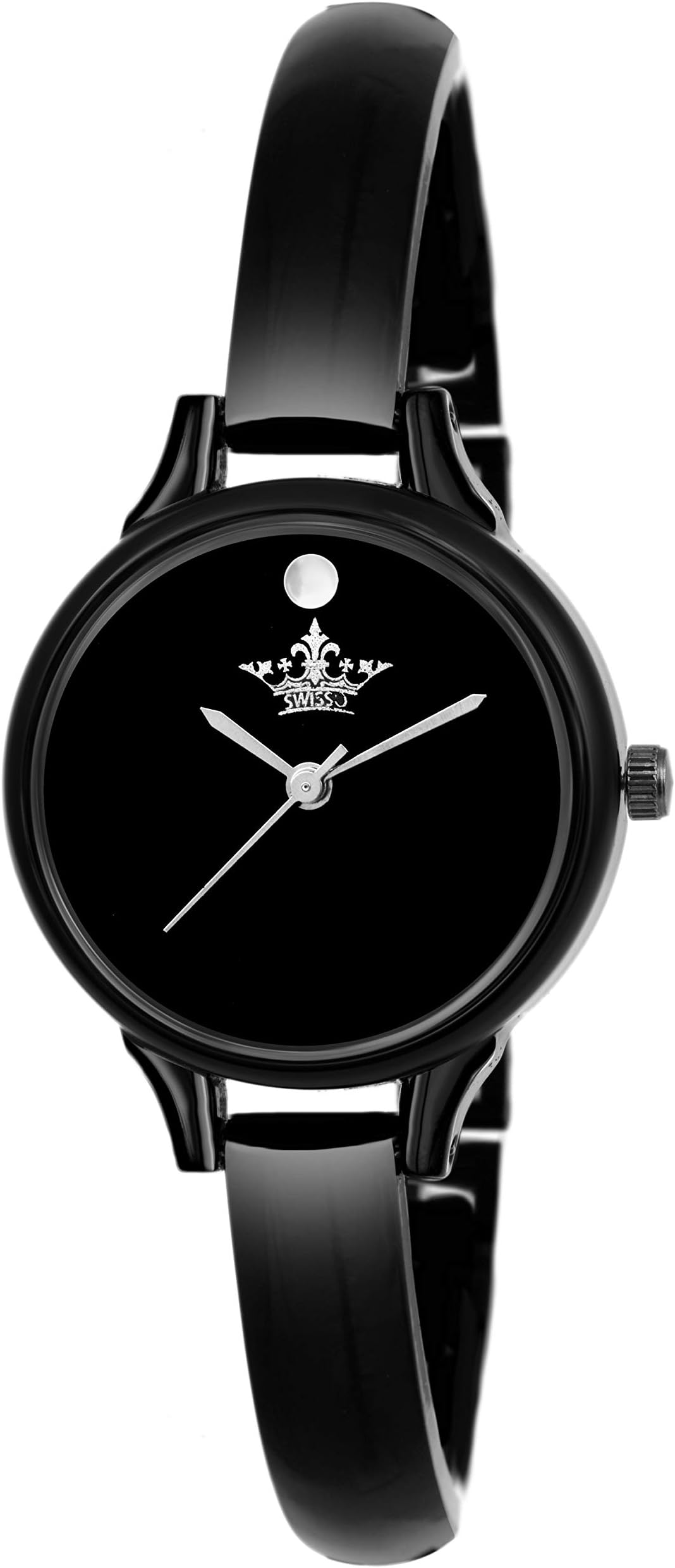 Swisso Swisso Analogue Women's Watch (Black Dial Black Colored Strap)