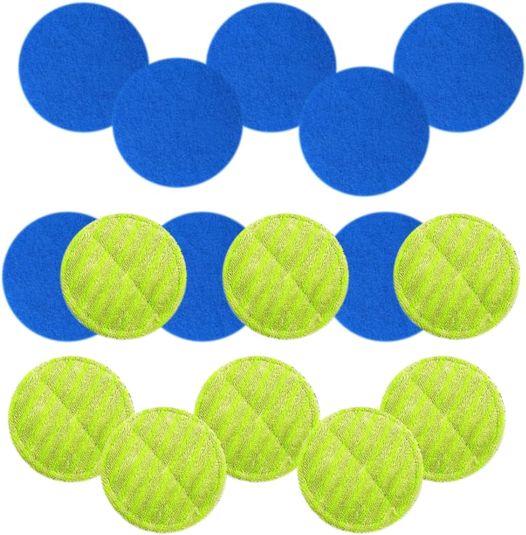 16Pcs Replacement Cleaning Pads for Electric Mop, Round Floor Polisher Cloth for Cleaning Tool