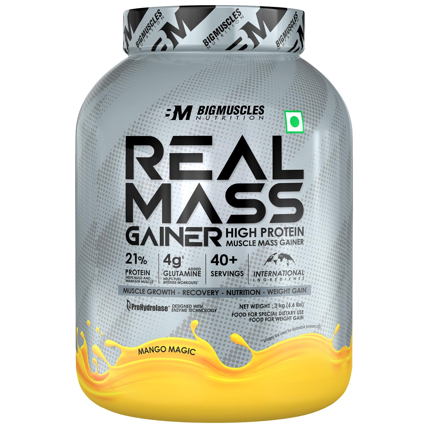 Bigmuscles Nutrition Real Mass Gainer [ Rich Chocolate]|Lean Whey Protein Muscle Mass Gainer|Complex Carbohydrates,|1000 Calories|Reduces Muscle Breakdown|Boosts Metabolism,3000 Grams — Amazon image 18