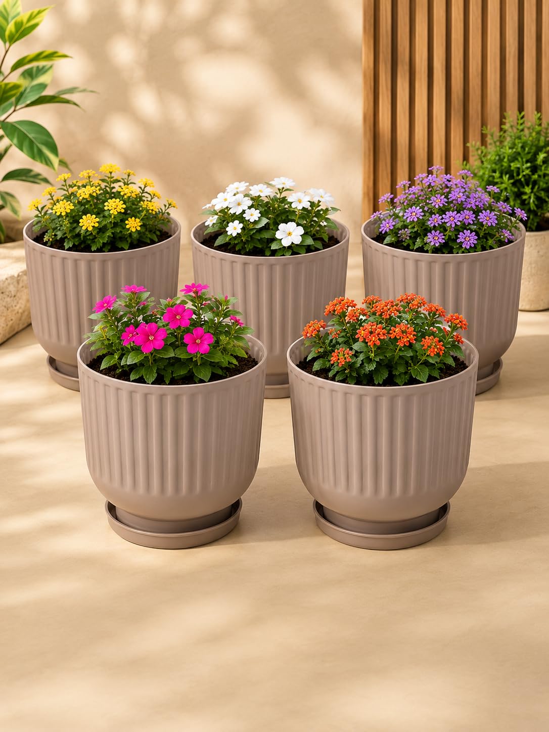 Leawall Plastic Flower Pots - Multicolor, FREE SHIPPING -14