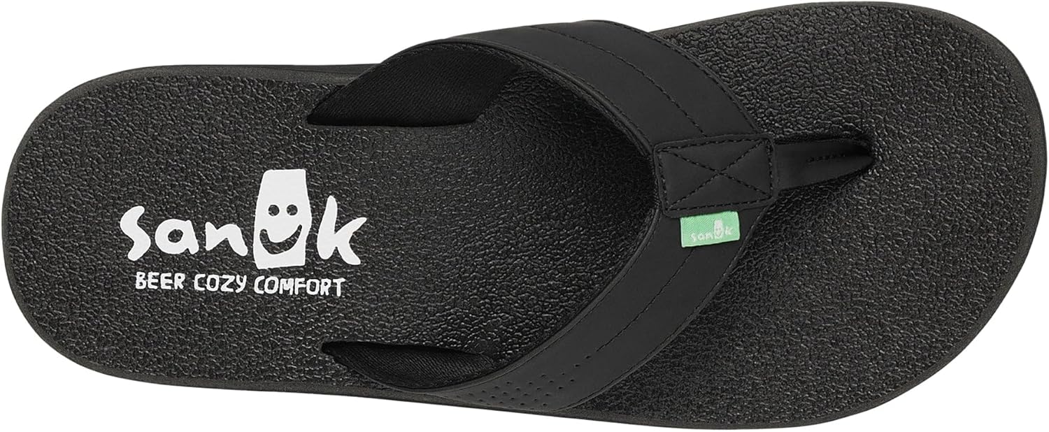 Sanuk Mens Beer Cozy Coaster | Flip Flops for Men | Mens Sandals | Beach Sandals | Supportive & Lightweight | Memory Foam Footbed - Image 6