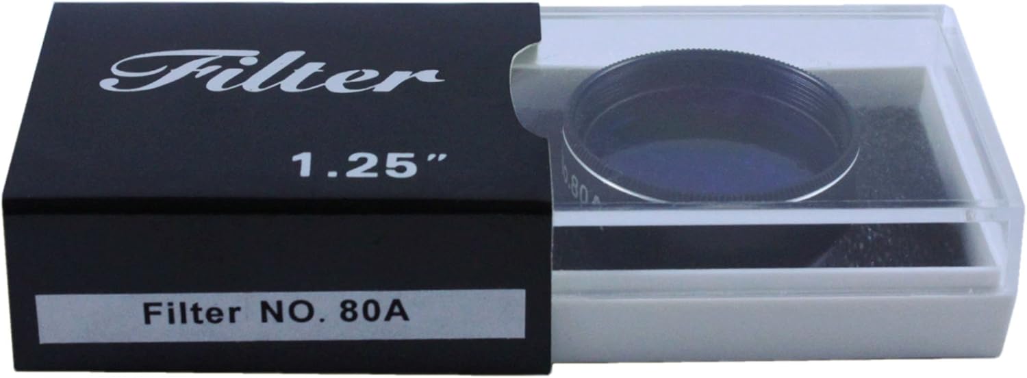 Astromania Telescope Eyepiece 8mm, Wide Angle 58 Degree - Bundle with - 1.25" Moon Filter ND96-0.9&Color Filter #80A Blue