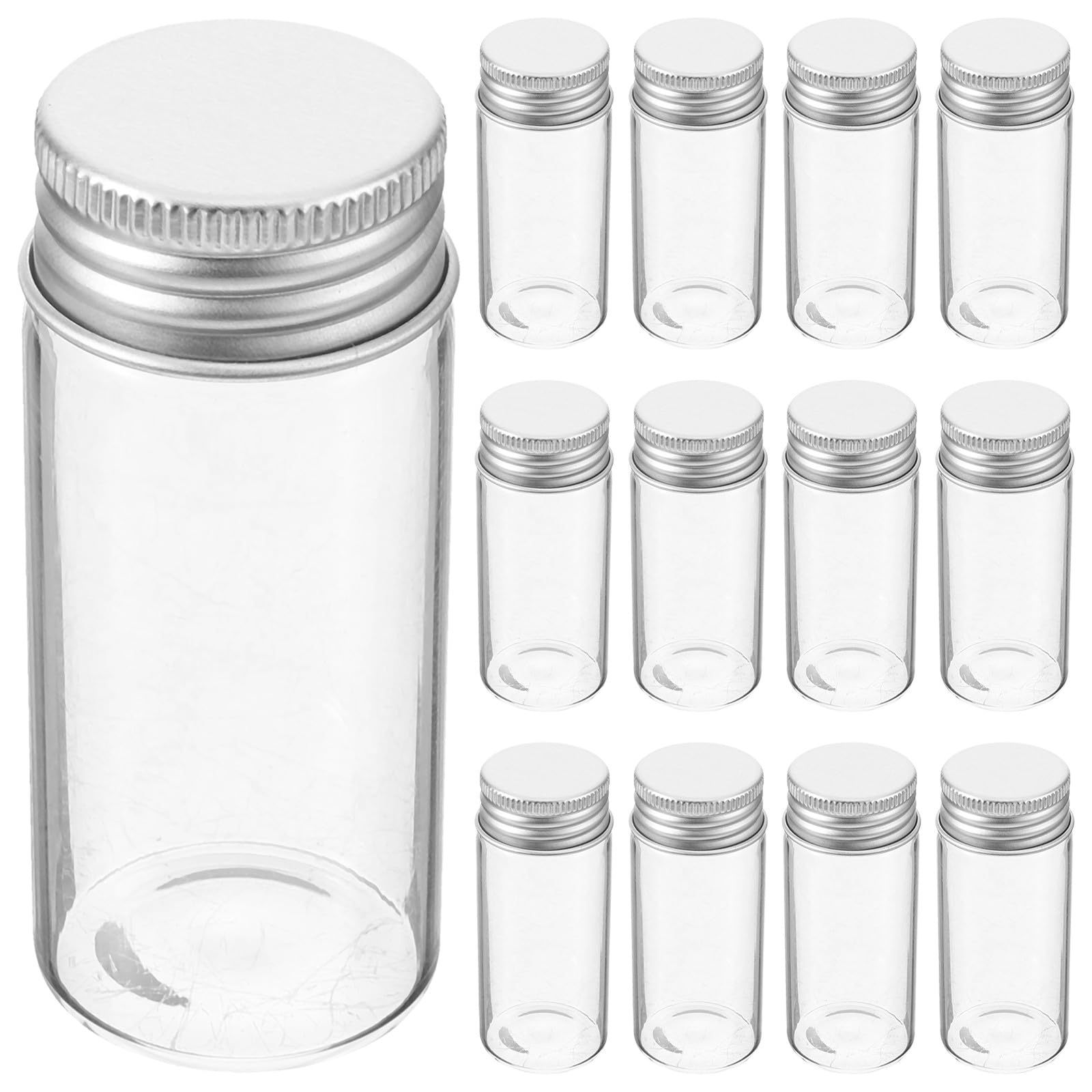 24 Stück Reagenzgläser aus Glas mit Deckel, 30ml, Transparent