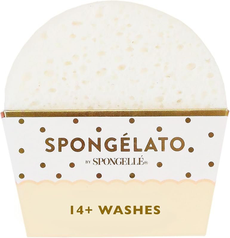 Esponja de banho Spongellé Fior de Latte (Vanilla) com sabonete corporal integrado