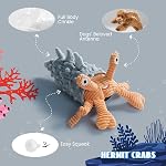 Nocciola 4 pcs Ocean Series Crinkle Squeaky Dog Toys | Stuffed Dog Toys, Interactive Rope Dog Toys for Small, Medium & Large Dogs, Durable for Aggressive Chewers