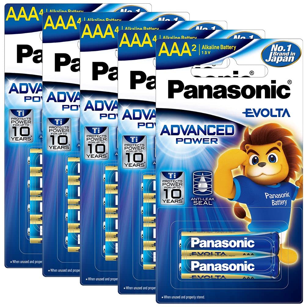 panasonic evolta alkaline aaa battery, pack of 18, blue (lr03-18b)