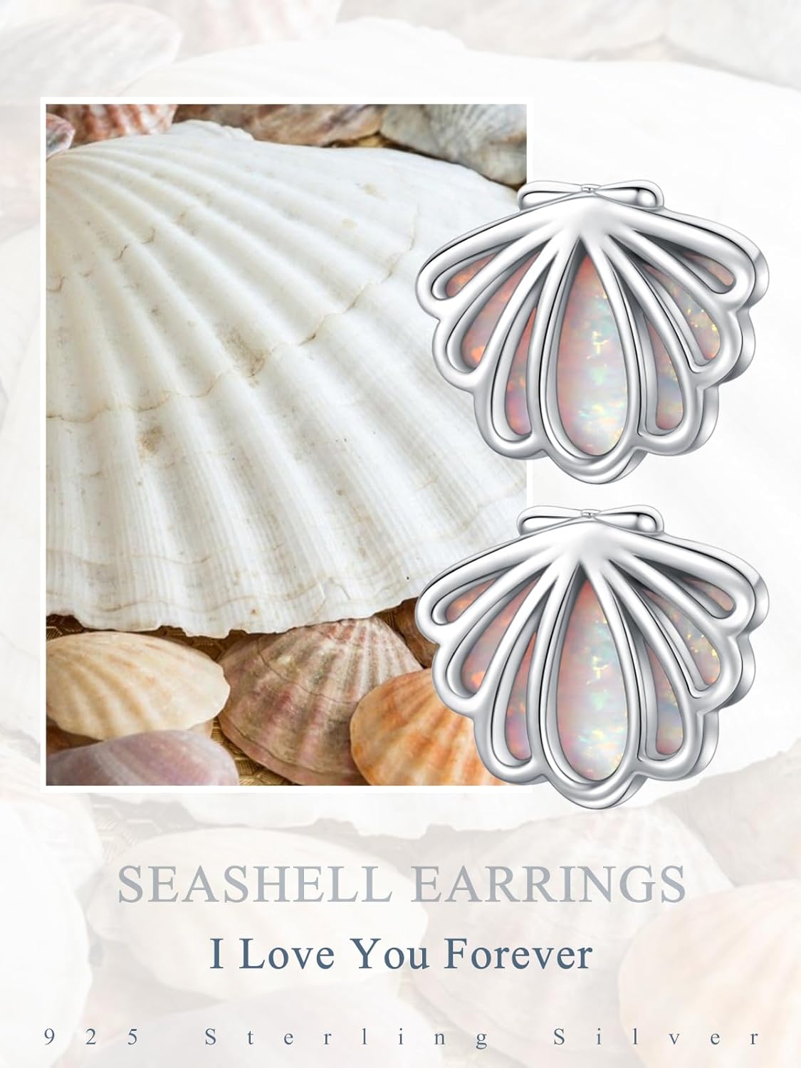 TANGPOET Opal Animal Stud Earrings for Women Young 925 Sterling Silver Hypoallergenic Earrings Jewelry Gifts for Animal Lovers Ladies Birthday Christmas