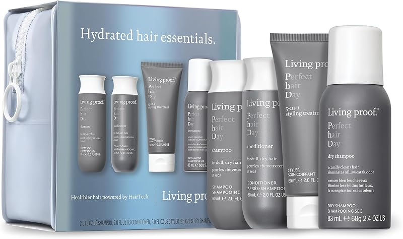 Hydrated Hair Essentials Kit - Includes Travel Size Perfect hair Day Shampoo, Conditioner, 5-in-1 Styling and Dry Shampoo ($74 value)