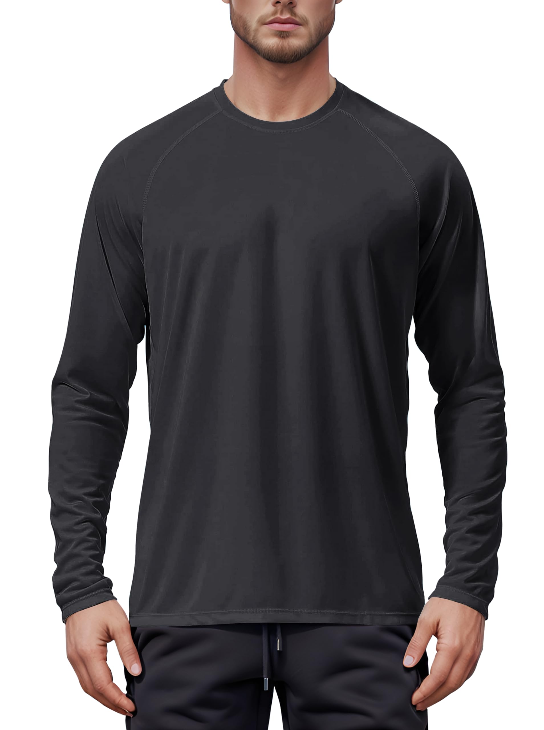 Tansozer Herren UPF 50+ UV Shirt Rashguard Sonnenschutz Schwimmshirt Schnelltrocknend Funktionsshirt Surfen Angeln Wandern Top