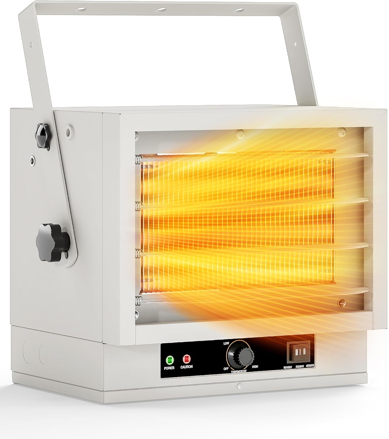 Electric Garage Heater for Indoor Use - 5000W, 240V Wall/Ceiling/Floor Mounted Shop Heater, Dual Overheat Protection & 3 Adjustable Angles, Industrial Heavy-Duty Heaters for Workshop, Warehouse