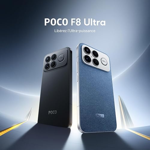 XIAOMI POCO F8 Ultra, Smartphone 16+512 GB, 6.9" 120Hz AMOLED Display, 50MP Light Fusion 950 with OIS, Sound by Bose, 6500mAh (typ) Battery, Denim Blue, Charger Not Included - 3