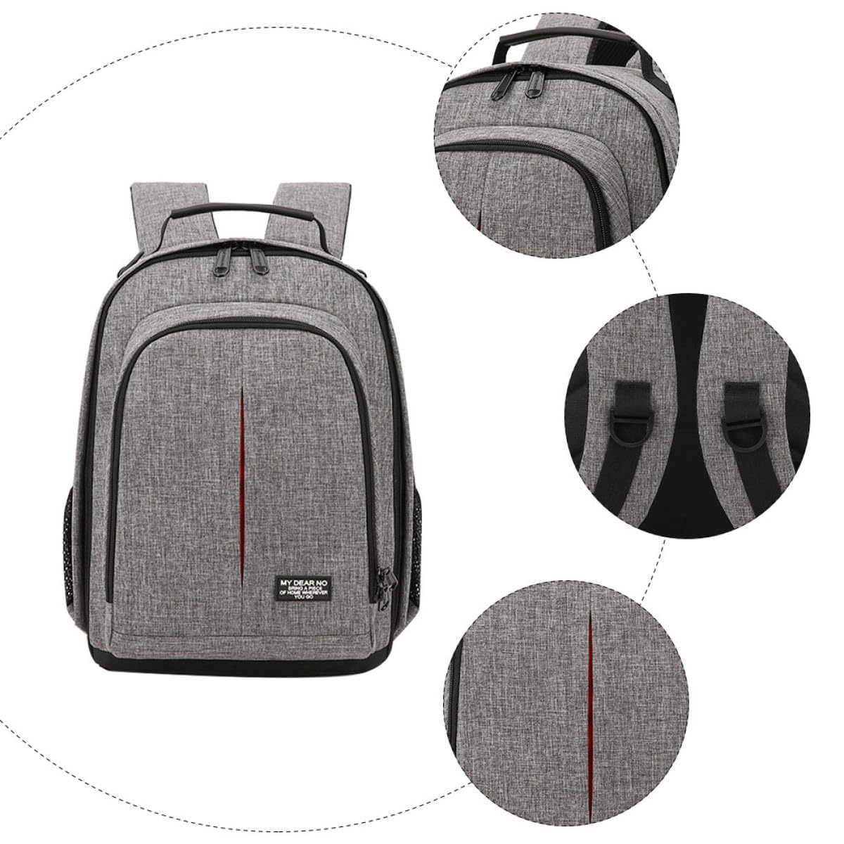 Mikikit Mochila para Cámara Fotográfica Tela Oxford y Correas de Hombro Cómodas Adecuado para Viaje y Almacenamiento Portátil