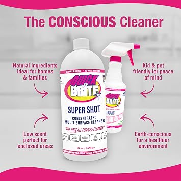 Quick 'n Brite Super Shot Liquid Cleaner, True All Purpose Cleaner, Concentrated, 32 oz