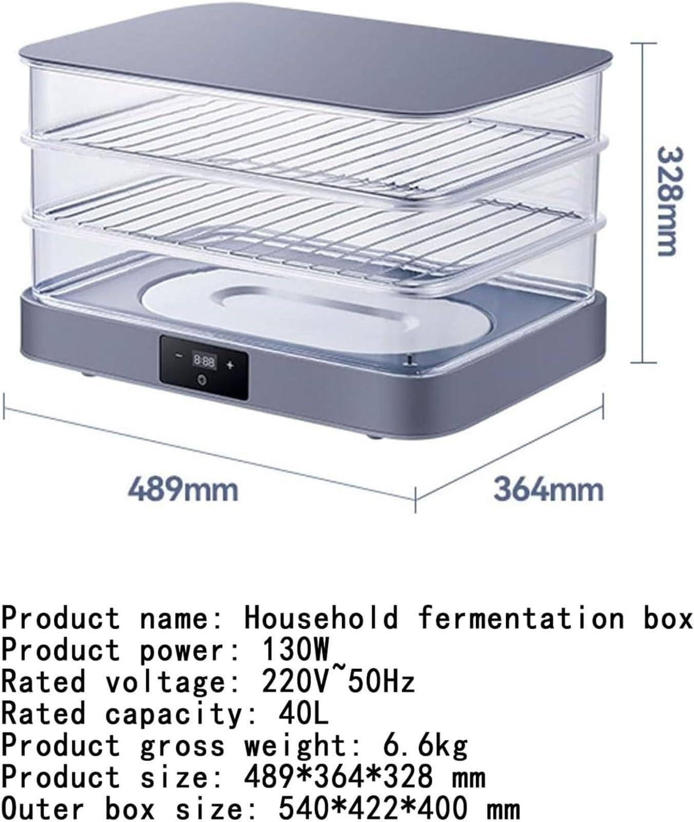 Machine de fermentation de la pâte électrique 40 L avec contrôle réglable de température, durée et humidité