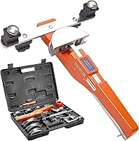 VEVOR Ratcheting Pipe Tube Bender 1/4"-7/8" OD, 90° Forward/Reverse Tubing Bender Kit with 7 Dies & Cutter for HVAC, AC, Refrigeration