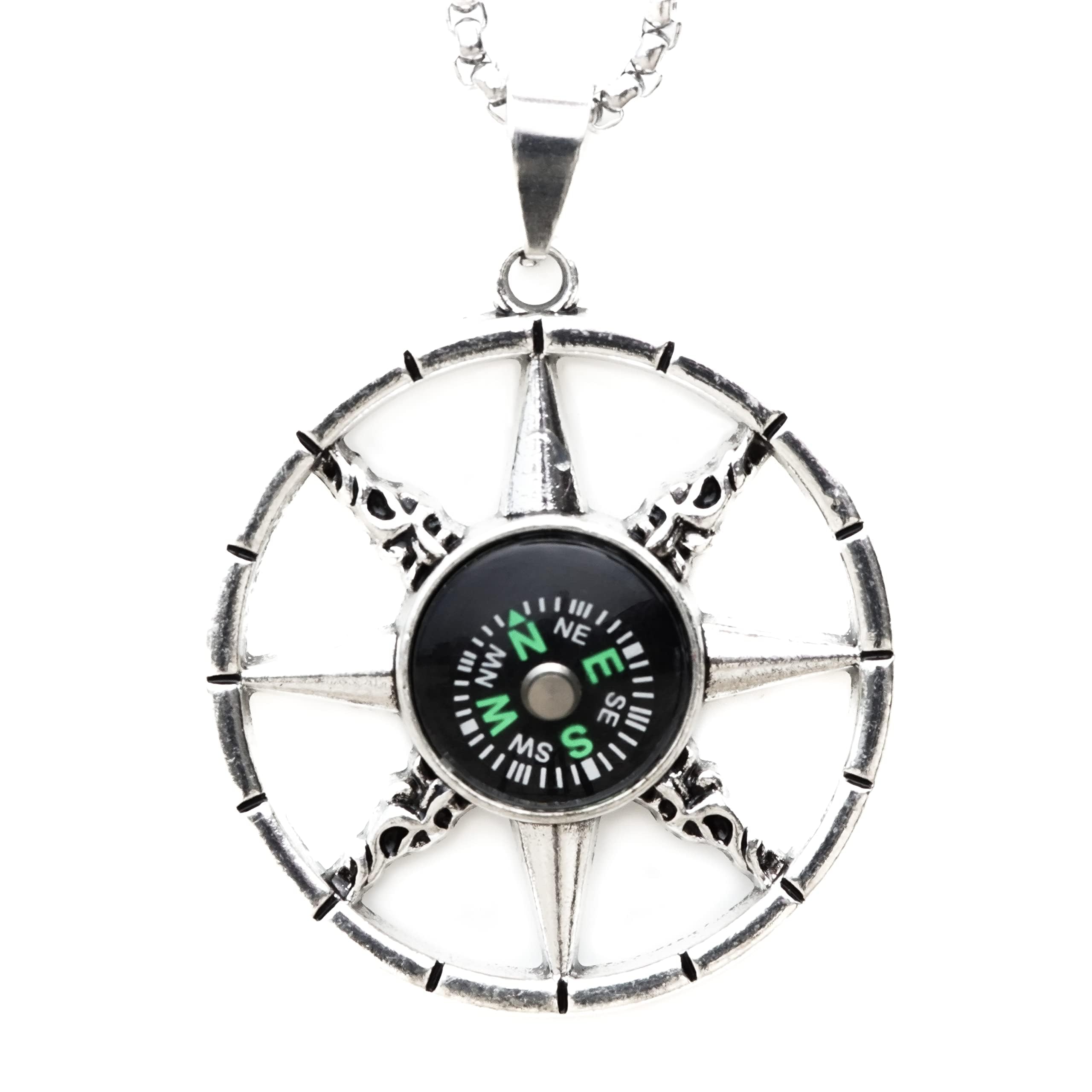 See full amazon price history chart for THE MEN THING DIRECTIONAL STAR - Alloy Compass Pendant with Stainless Steel 24inch Round Box Chain, European trending Style for Men & Boys THE MEN THING DIRECTIONAL STAR - Alloy Compass Pendant with Stainless Steel 24inch Round Box Chain, European trending Style for Men & Boys (B0CZDBWK69) Amazon Price History, Amazon Price Tracker