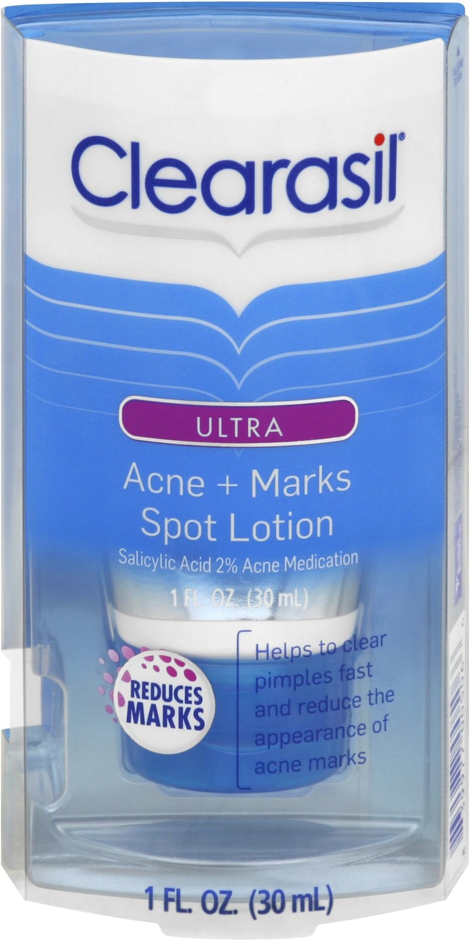 Clearasil Ultra Acne + Marks Acne Treatment Spot Lotion, 1 Ounce