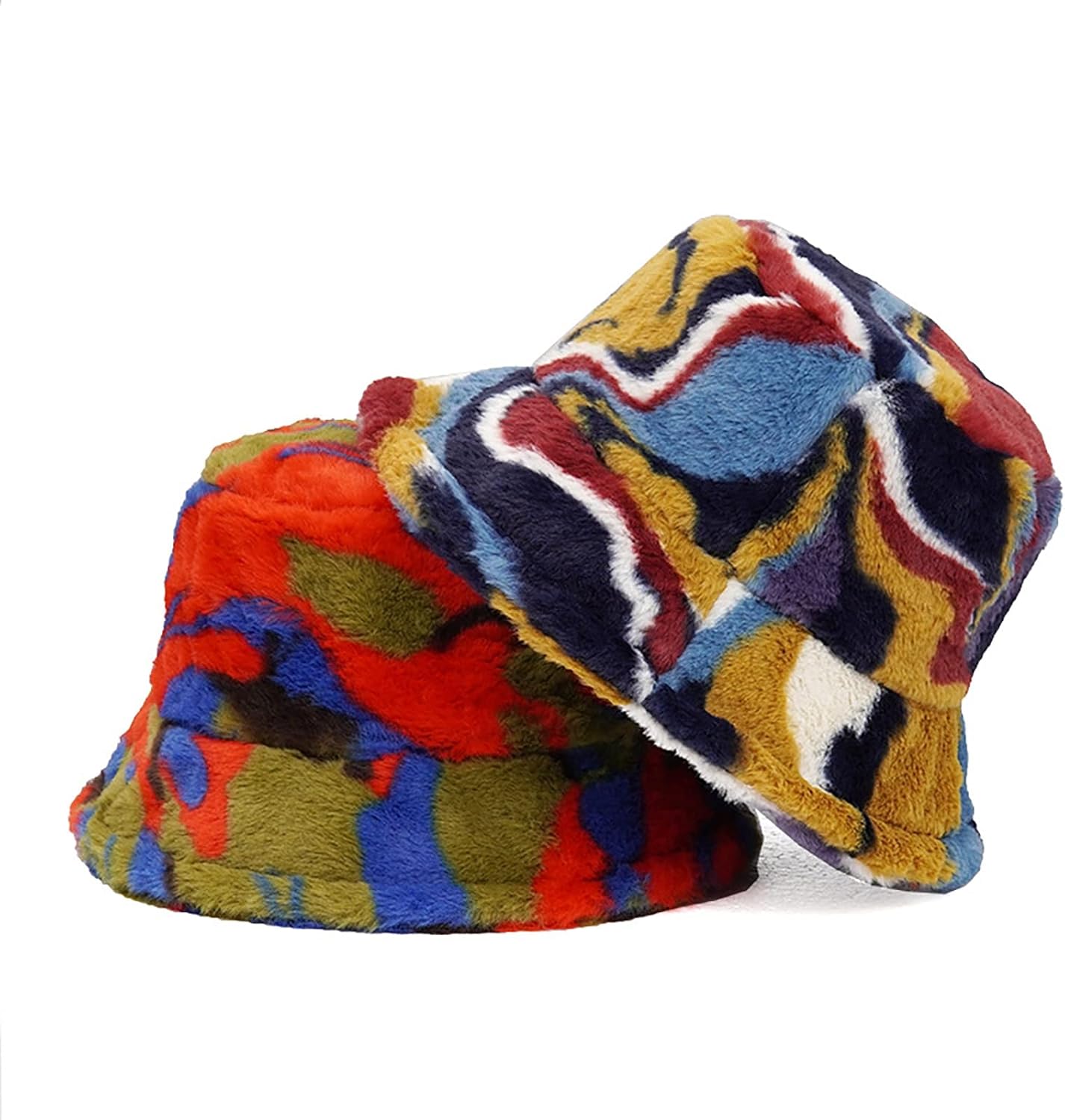 Winter Faux Fur Furry Bucket Hat Fluffy Fuzzy Warm Hat Plush Fisherman Hat for Women Men Teens Girls - Image 6