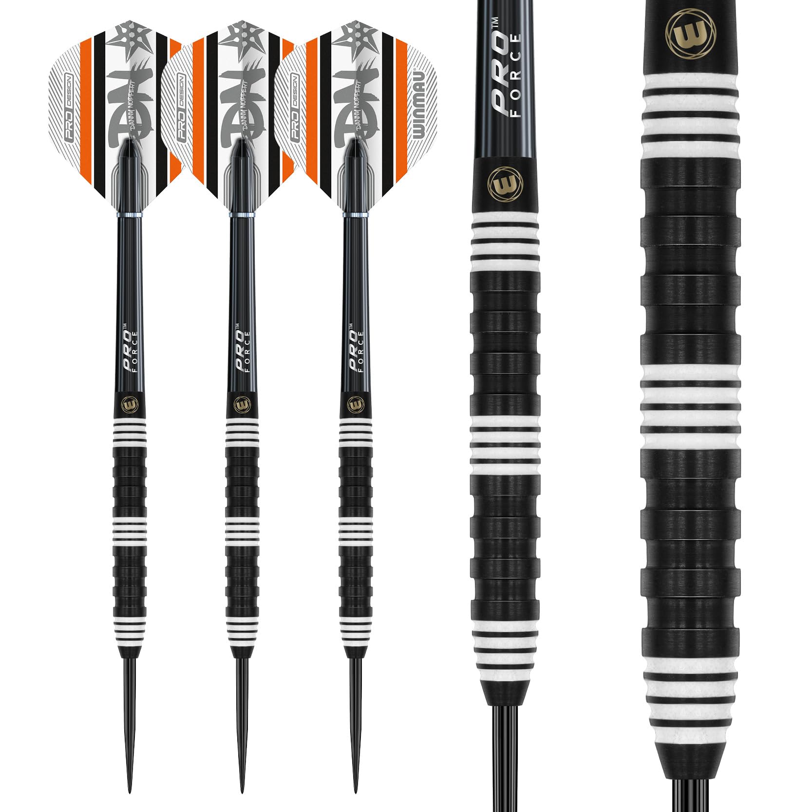 WINMAU Zestaw rzutek do darta – 85% Pro Series Professional z lotami i trzonkami do darta