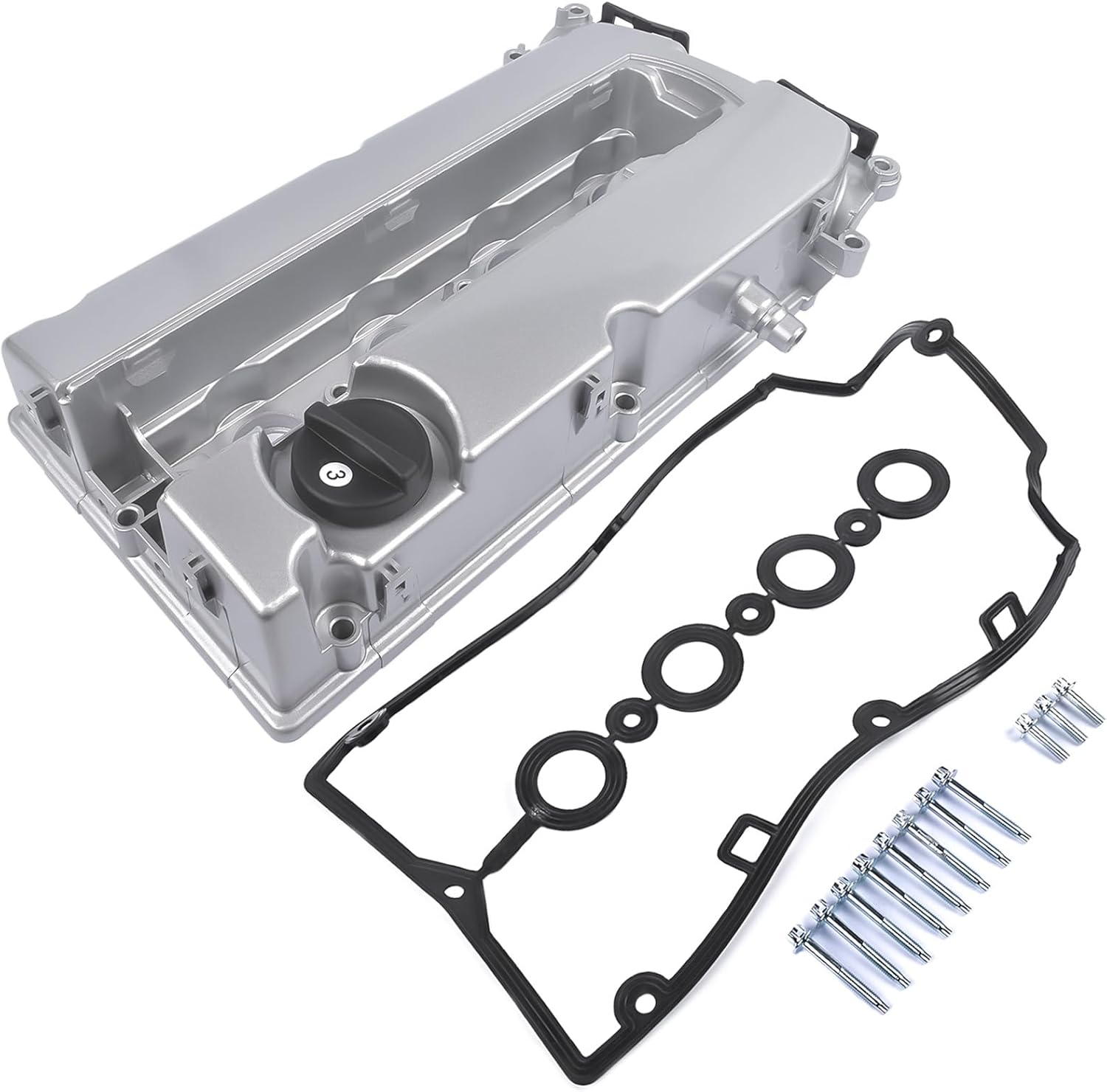 55564395 55558673 Aluminum Valve Cover Kit Replacement for Chevy Cruze Aveo/Aveo5 2009 2010 2011 Sonic Pontiac G3 Saturn Astra 1.8 1.6L