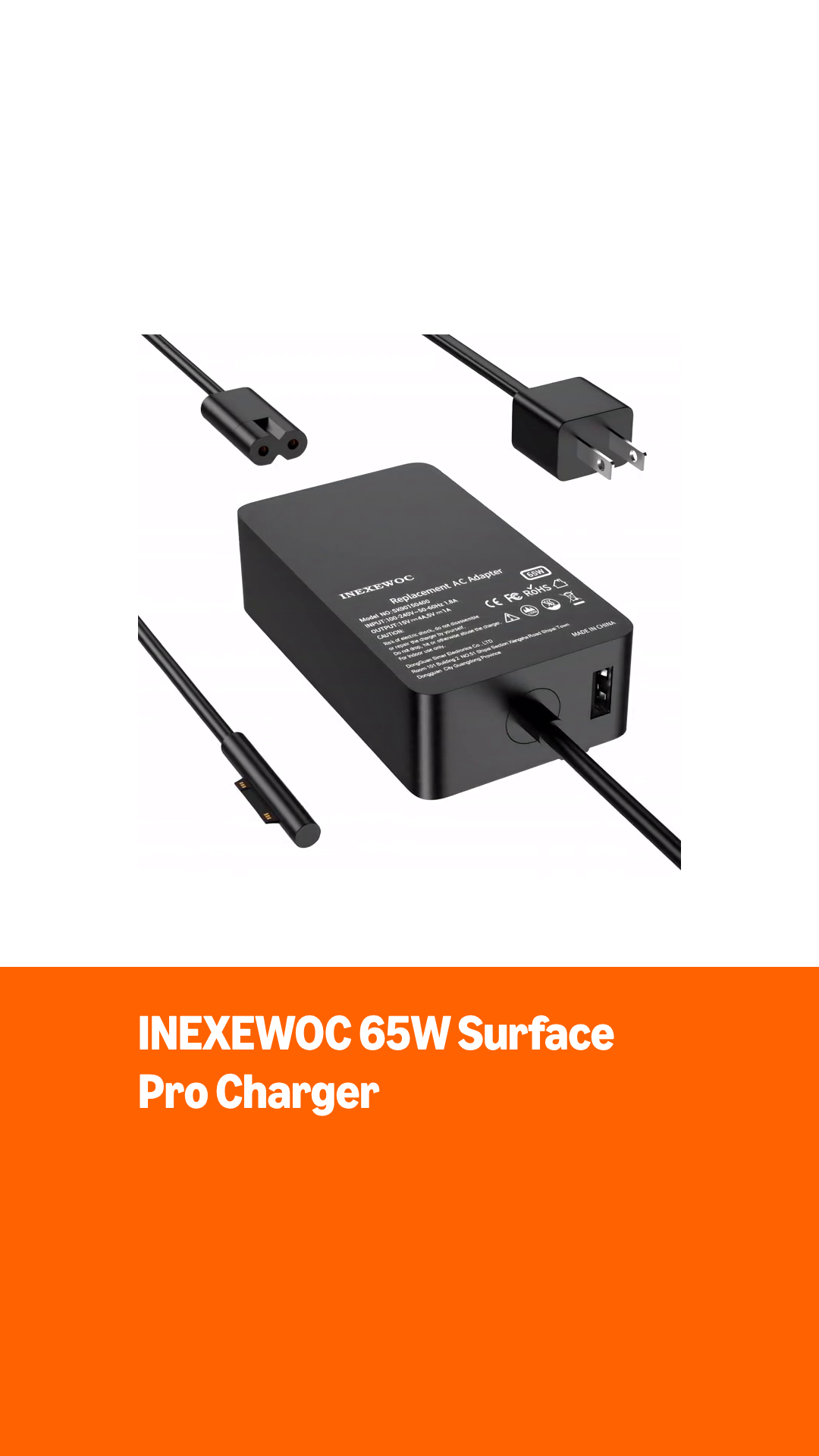 Amazon.com: INEXEWOC 65W Surface Pro Charger Compatible with