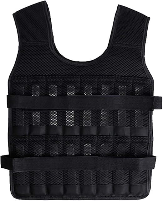 Weighted Vest, Weighted Vests for Men Women, Adjustable Fitness Weight Vests Sports Training Weighted Jacket Strength Exercise Waistcoat for Running Workout Jogging, Load 20KG, Without Weight