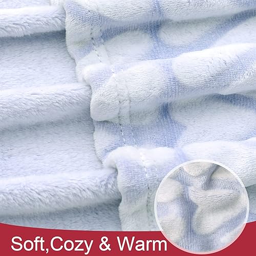 Miniatura 4 de Bertte Manta de felpa para bebés para niños y niñas, manta receptora súper suave, cálida, ligera, transpirable para cochecito de cuna de bebé, 40 x