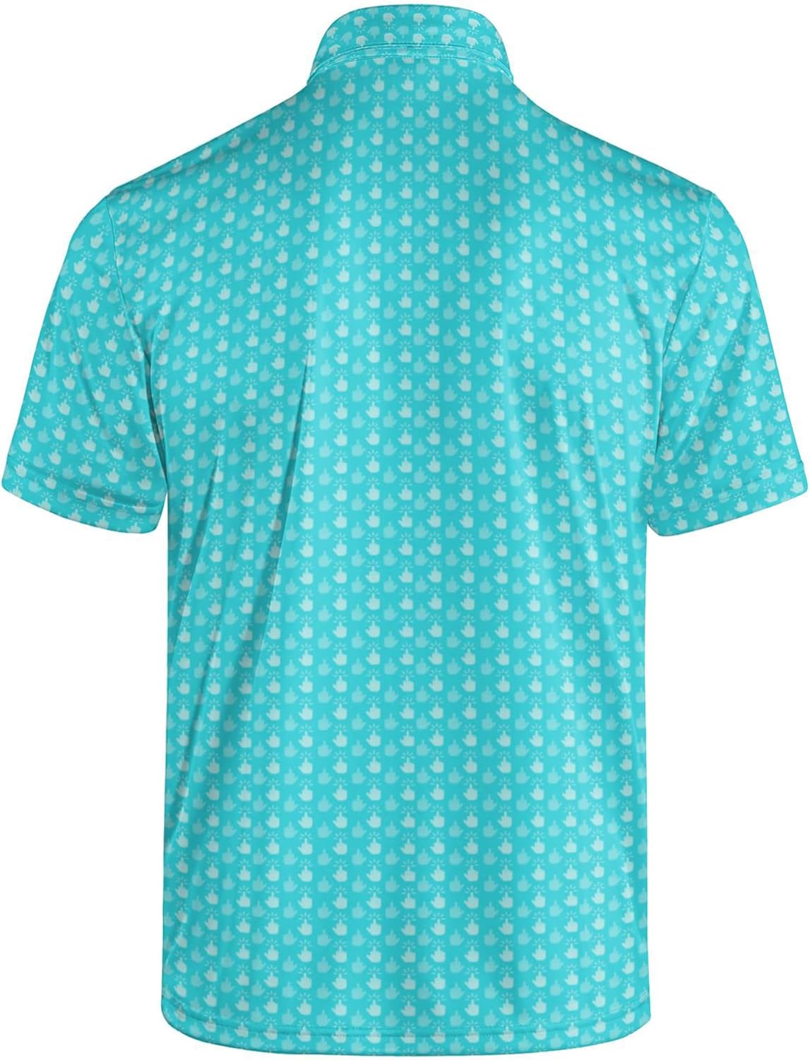 Golf Polo Shirts for Men Funny Print Short Sleeve Golf Shirts Performance Golf Polos