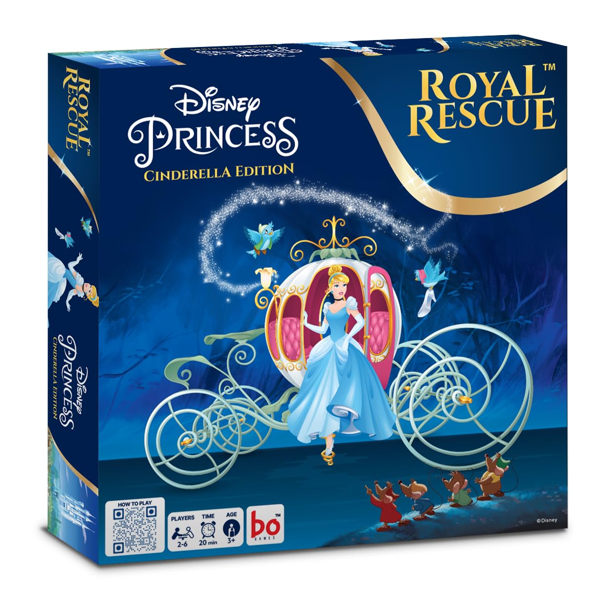 Borad Disney Princess Cinderella Edition Royal Rescue Board Game | Roll The Die: Fun Board Game with Cards and Riddles and for Kids | Ages 3 and Up | for 2 to 6 Players | Fun Family Gifts