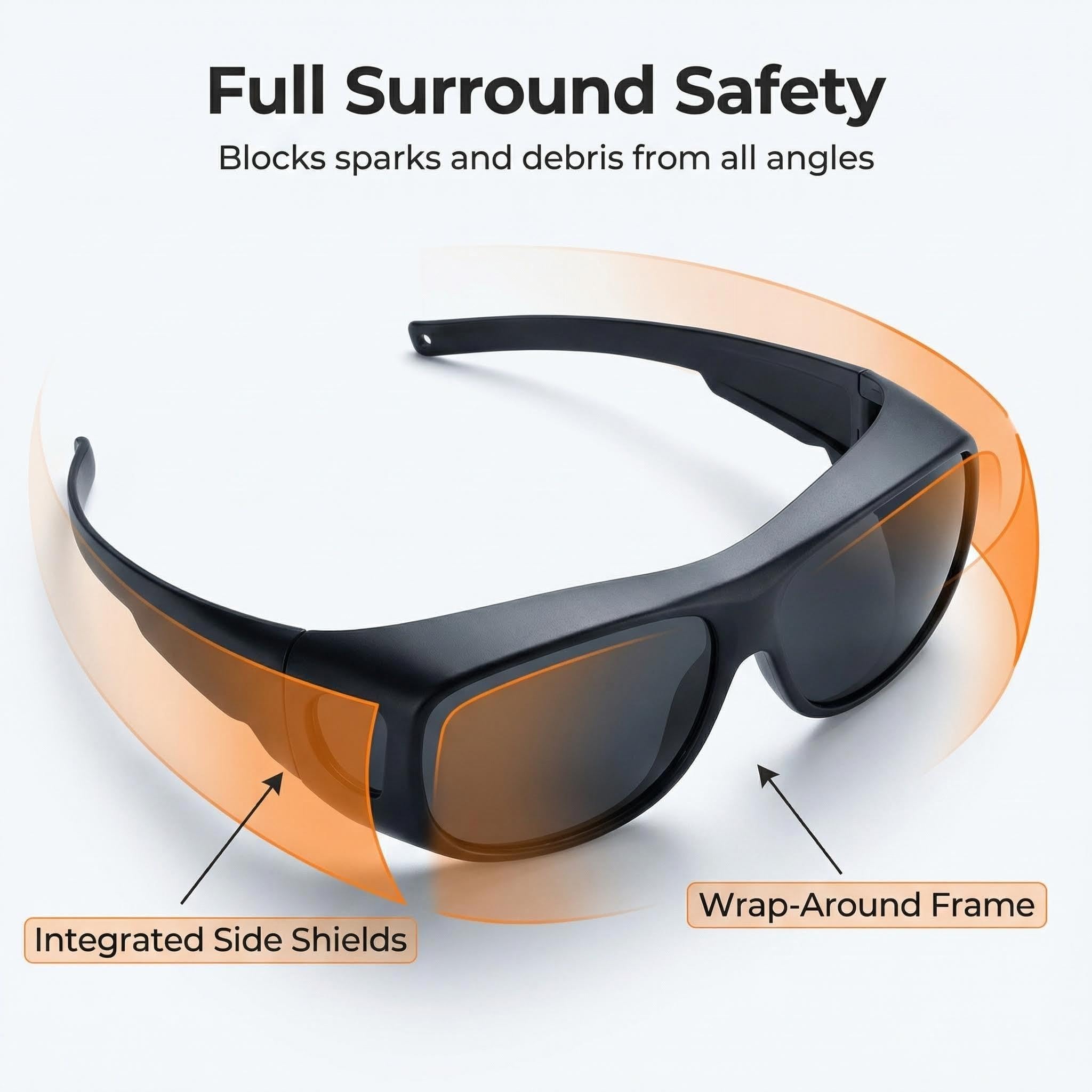 Gafas de seguridad de soldadura IR Shade 8, ANSI Z87.1, gafas de soldadura de protección ocular, gafas de seguridad protectoras envolventes para soldadura MIG TIG, corte por plasma