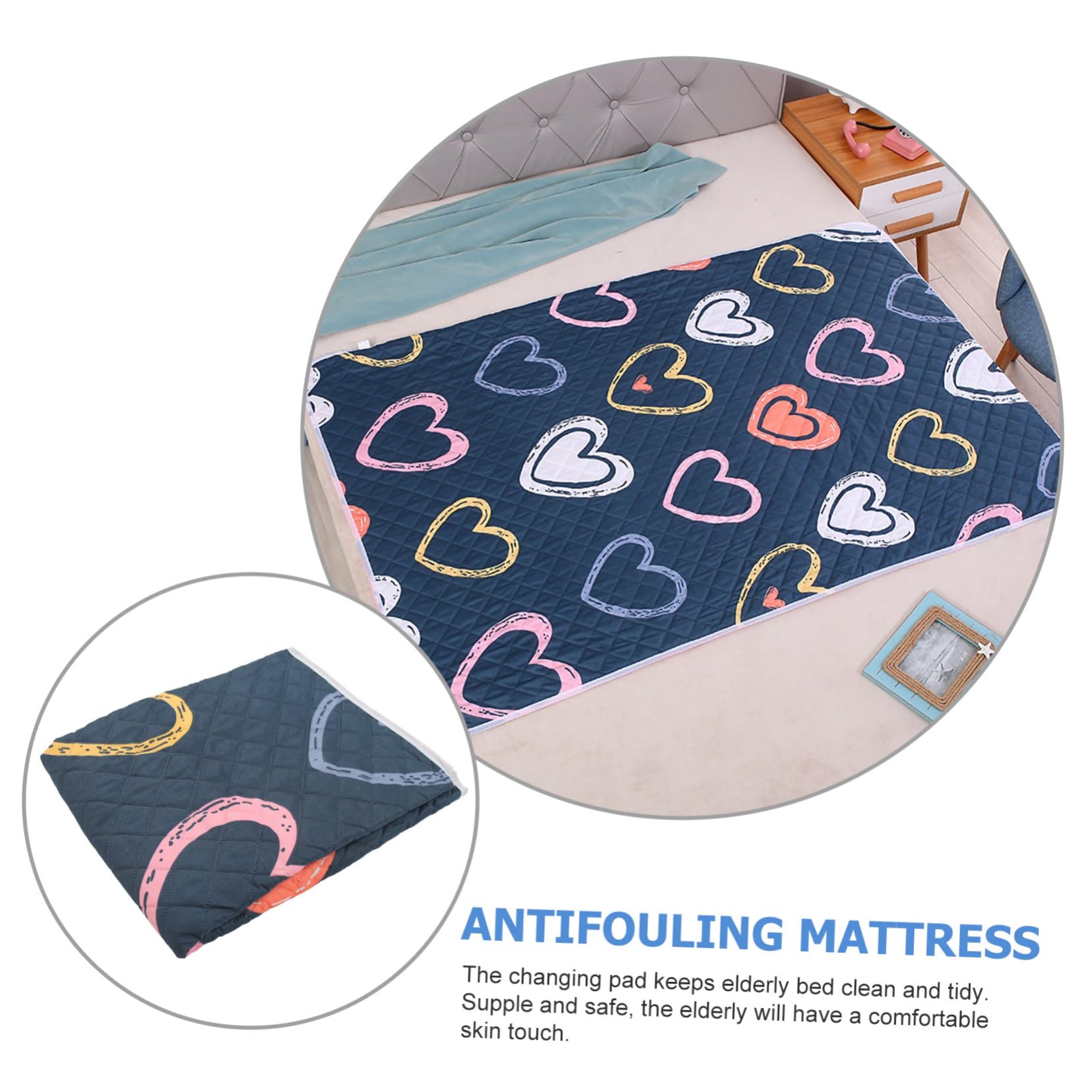 2 Uds Colchón Impermeable A Prueba De Orina para Bebés Lavable Paciente Menstruación Paciente Esterilla De Absorción Rápida Protector De Algodón para Mascotas para Niños