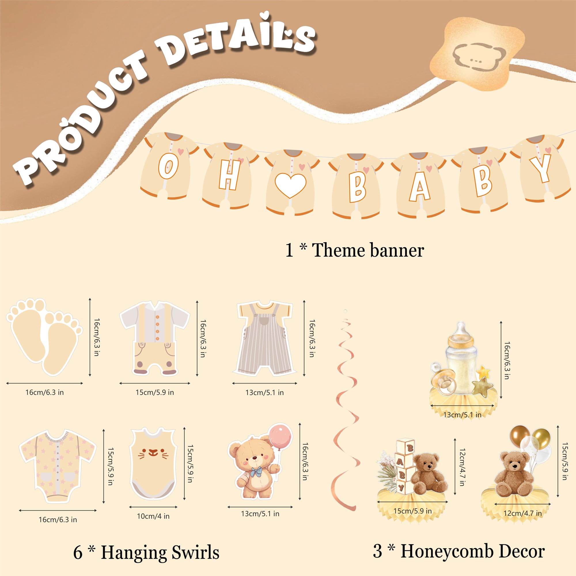 Baby Shower Decorations Neutral Banner - Image 2