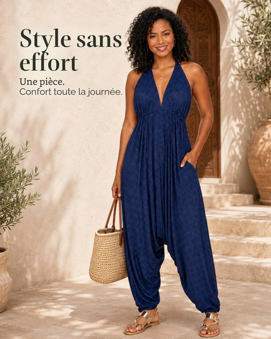 likemary Harem Combinaison sarouel Femme (lot de 1)