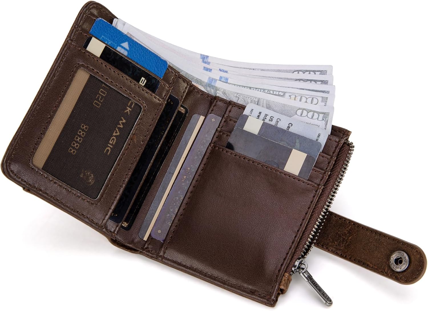 Montana West X Wrangler Womens Wallet Small Women's Wallets, Card Cases & Money Organizers Small Wallets Woman Bifold Credit Card Wallet with Removable ID Window - Image 4