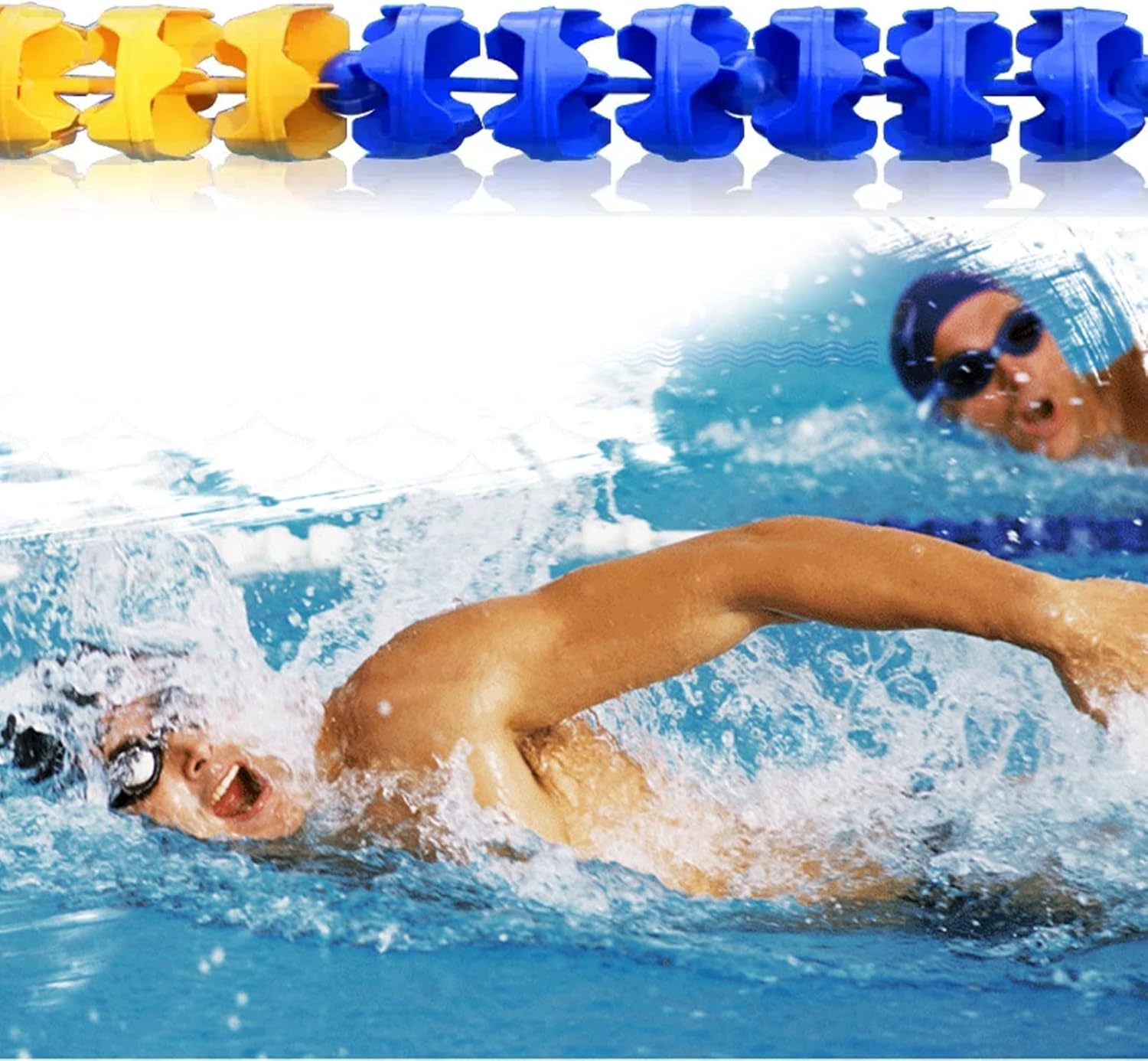 Generic Pool Rope Floats to Divide Pool, Eco-Friendly Floating Rope Lane Line, Safety Swimming Marker Lines for Competition Training, Easy Install (Color : Nylon Rope, Size : 4meter eter/13.1ft)