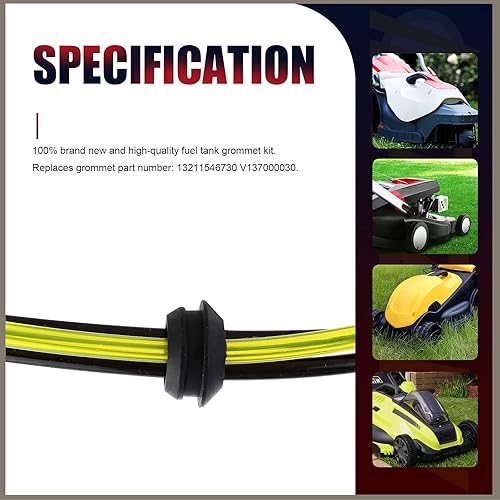 Miniatura 4 de QAZAKY Kit de ojales para depósito de combustible de gas con filtro de línea de combustible para cortacésped Echo PAS225 PE201 PE310 PB200 PPF210
