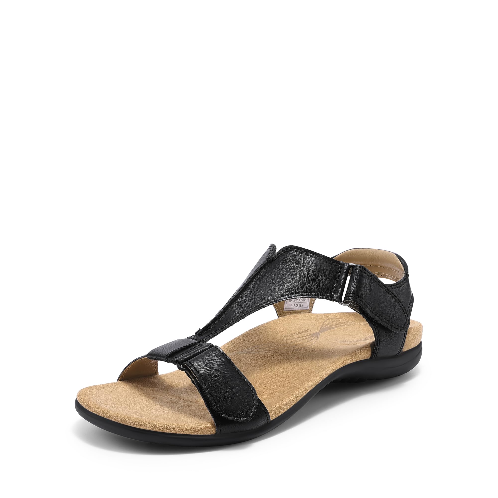 DREAM PAIRS Sandalias Mujer Comodas Zapatos Planos con Apoyo Plantar