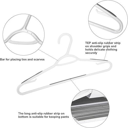 Miniatura 11 de 30 Pack Bendable Plastic Hangers Light-Weight Non-Slip Clothes/Suit Hangers (Purple)