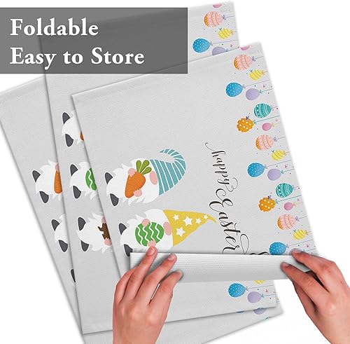 Vista 375 de Juego de 6 manteles individuales rojos para el día de San Valentín, diseño de corazón de San Valentín, resistentes al calor, lavables, manteles