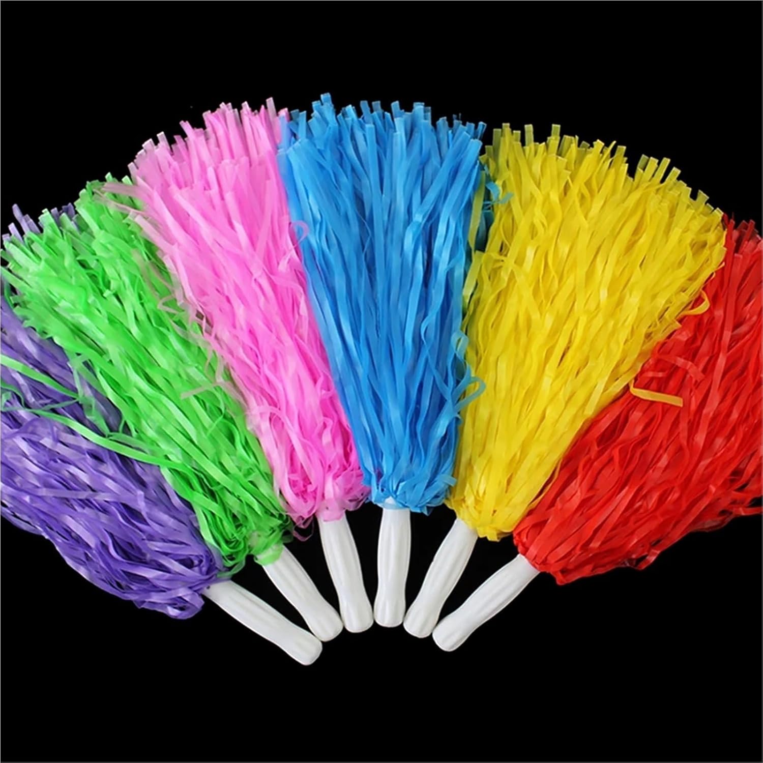 Dance Cheerleading Pompoms, Cheerleading Pom Poms Multicolor 25cm 8 pcs