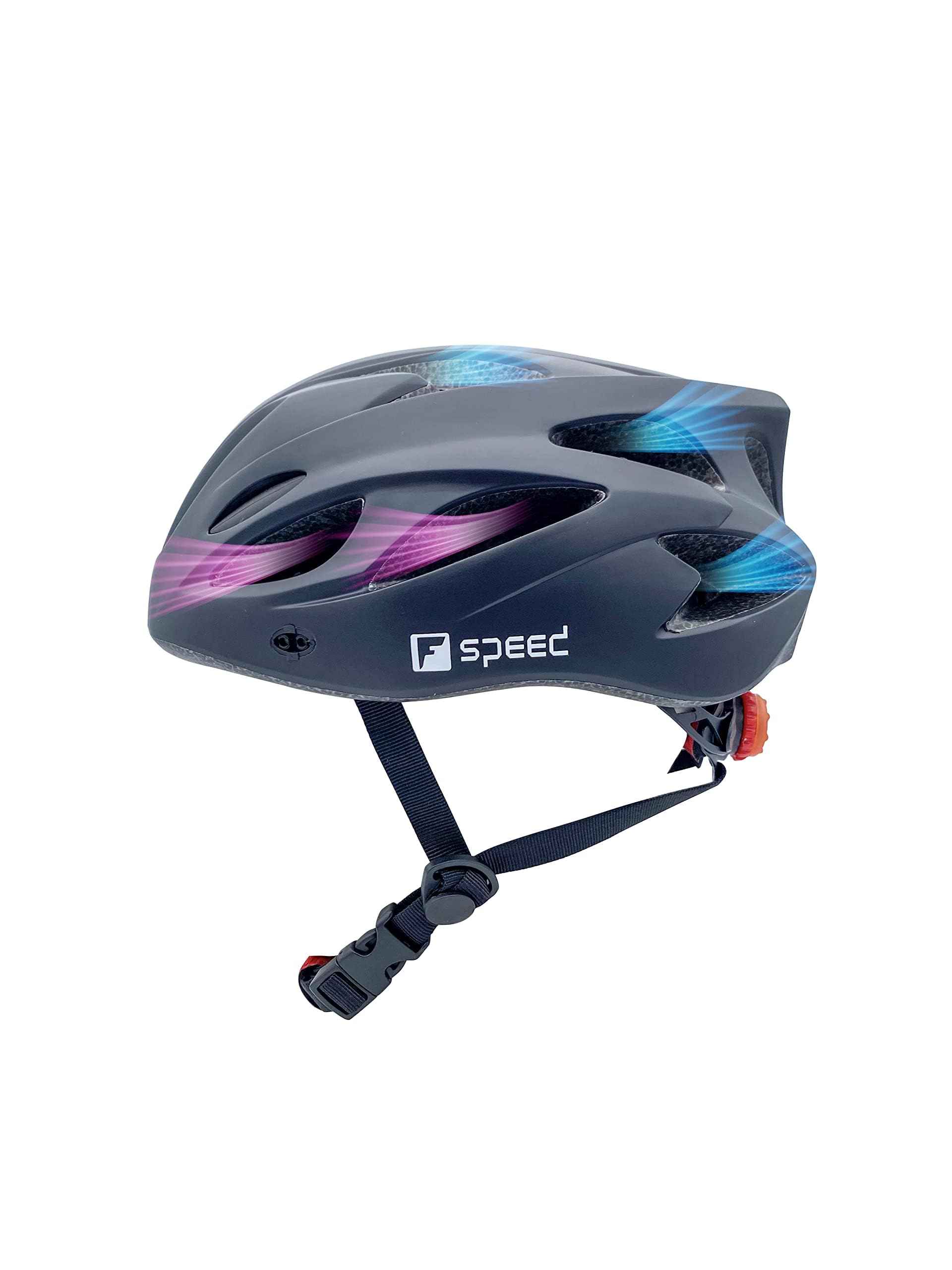 FSPEED Specialized Bike Helmet with LED Rear Light and Detachable Sun Visor CE Certificated Mountain Bike Helmet Men Women and Children for Unisex-Adult Cycling Helmet