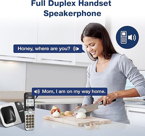 Miniatura 3 de VTech Teléfono inalámbrico con pantalla grande y botones grandes, DECT 6.0 con identificación de llamadallamada en espera, altavoz dúplex completo,