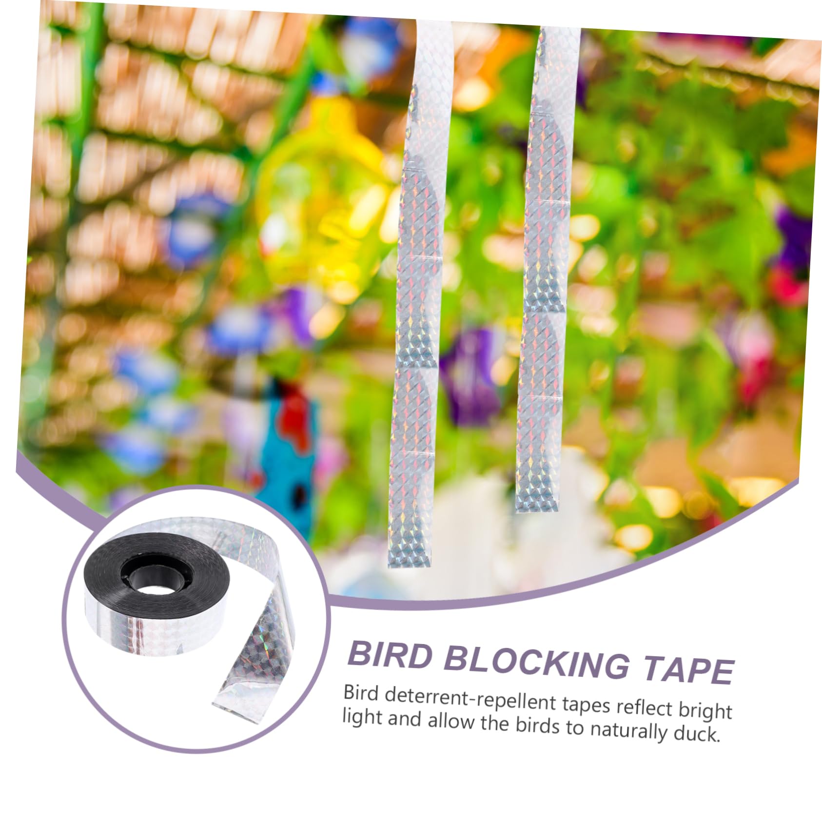 BESTonZON 4 Rollen Vogelschutzgürtel Reflektorbänder Band Vogelabwehrbänder Vogelabschreckung Vogelabschreckbänder Reflektorgürtel Vogelreflexband Vogelband Vogelreflektoren Haustier
