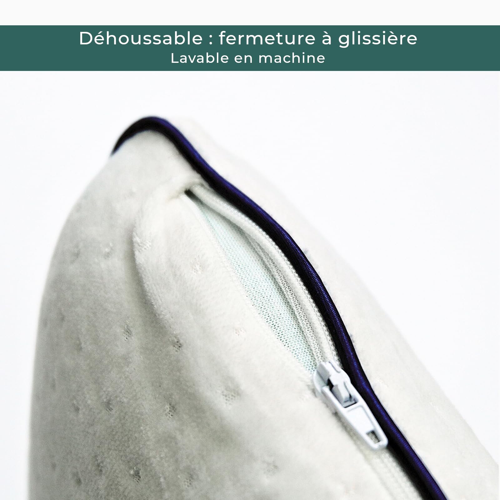 SAMPUR Oreiller Zenith | Mousse à mémoire de Forme Microperforée & Ventilée | Housse hypoallergénique et Lavable | Maintien Optimal de la Nuque (40x70 cm)