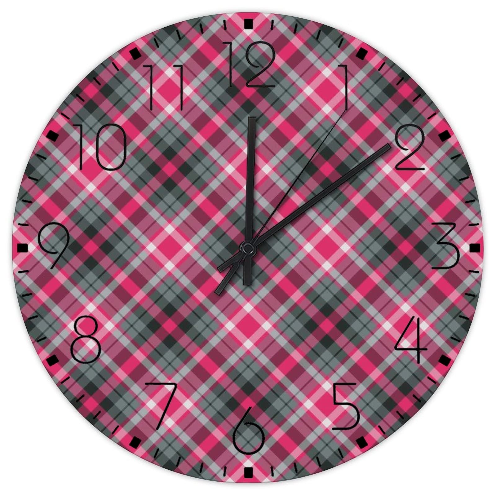 Horloge murale en bois grands chiffres fonctionnant à piles 38cm