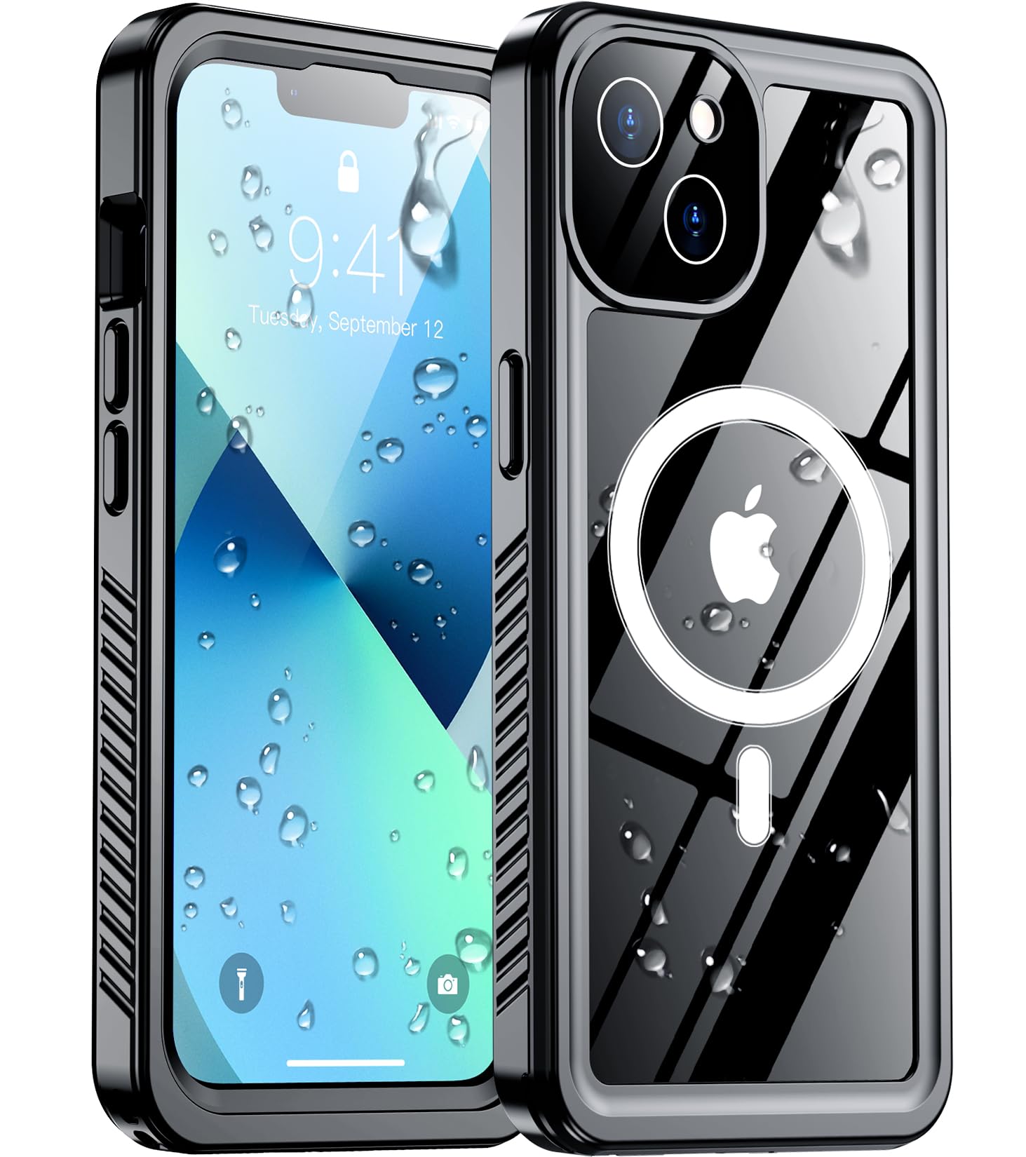 Red2Fire - Funda impermeable para iPhone 13 de 6,1", diseño 2024, compatible con MagSafe, con protectores de cámara y pantalla integrados, protección integral antigolpes, IP68, resistente al polvo