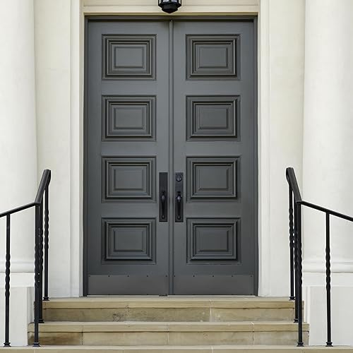 Miniatura 6 de uxcell Placa de puerta de 2 piezas, placa de aluminio de 8 x 30 pulgadas para puerta delantera exterior o puerta trasera, evita que la puerta patee,