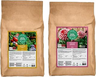 Gaia Green Power Bloom 2-8-4 and Gaia Green All Purpose Fertilizer 4-4-4, 1Kg with City Garden Conversion Chart, Measuring Spoon